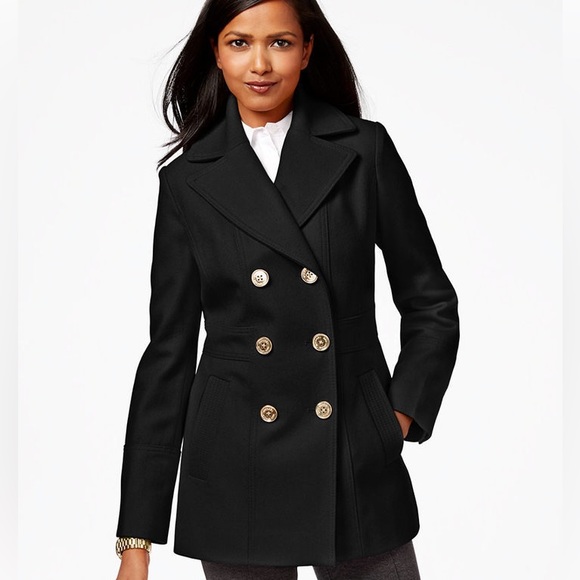 MICHAEL Michael Kors Jackets & Blazers - MICHAEL Michael Kors black pea coat size 10